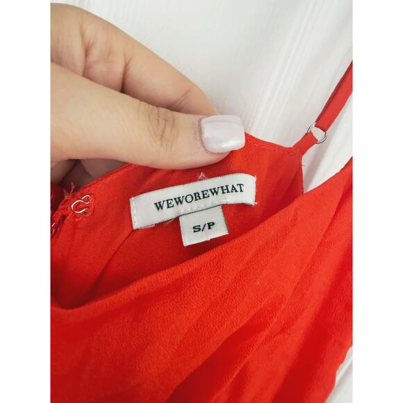 WeWoreWhat Ronnie Ruched Mini Dress Red Small Baddie Chic Clubwear Spicy Event - Picture 6 of 7